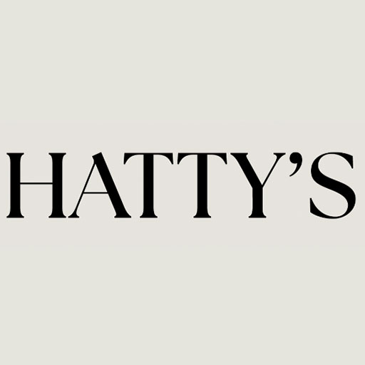 The word HATTYS in bold, black, serif capital letters on a light grey background.