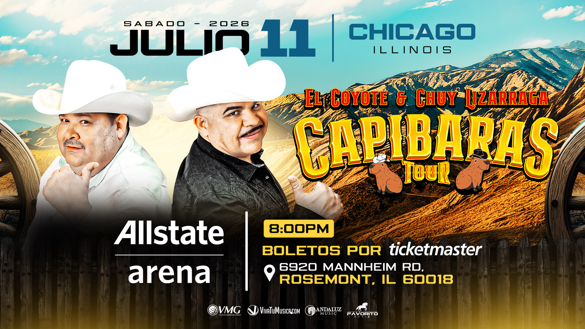 El Coyote & Chuy Lizarraga - Capibaras Tour 2026